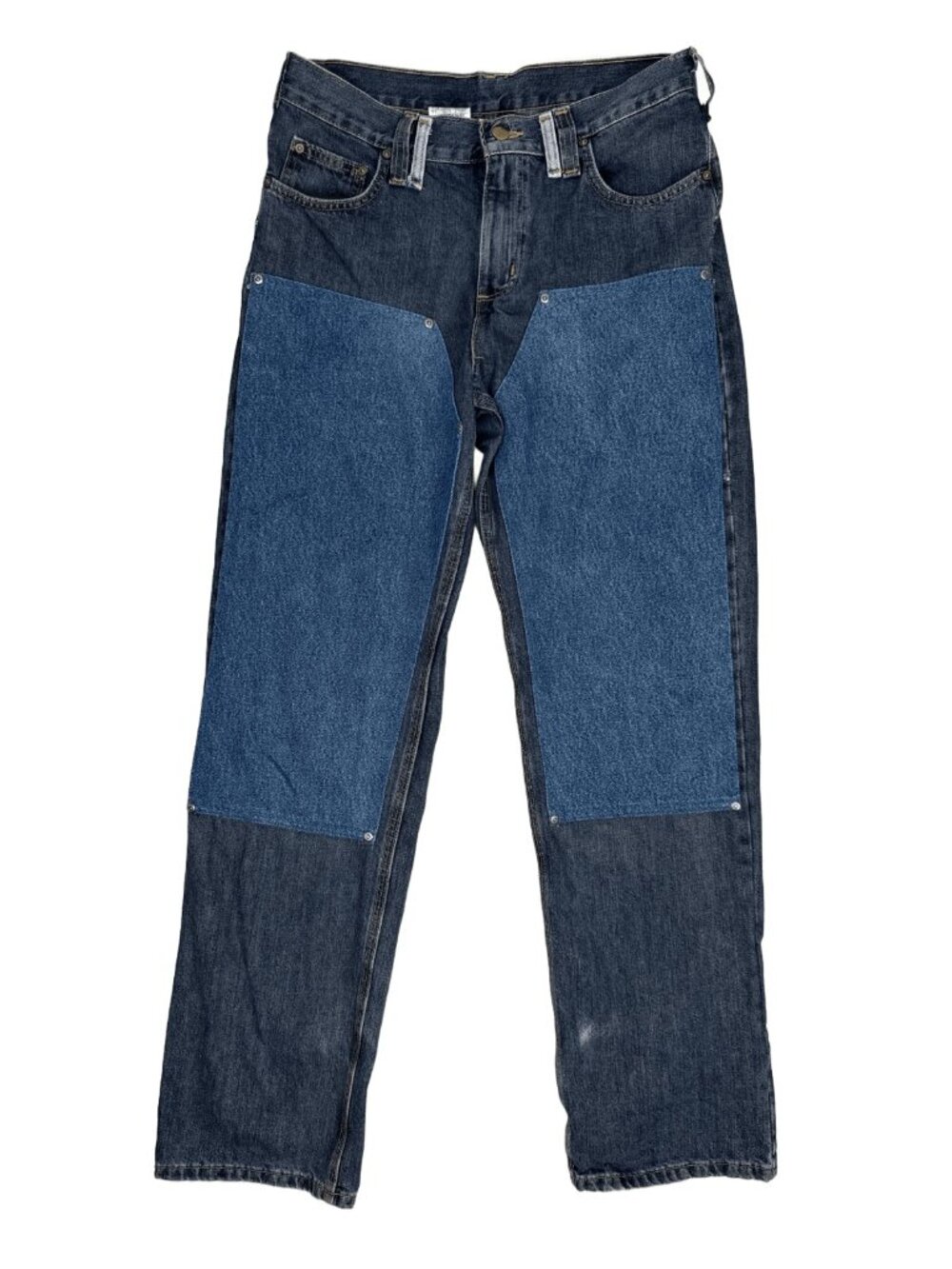 CARHARTT 'Double Knee' Cotton Blend Relaxed Fit Blue Jeans 30x34